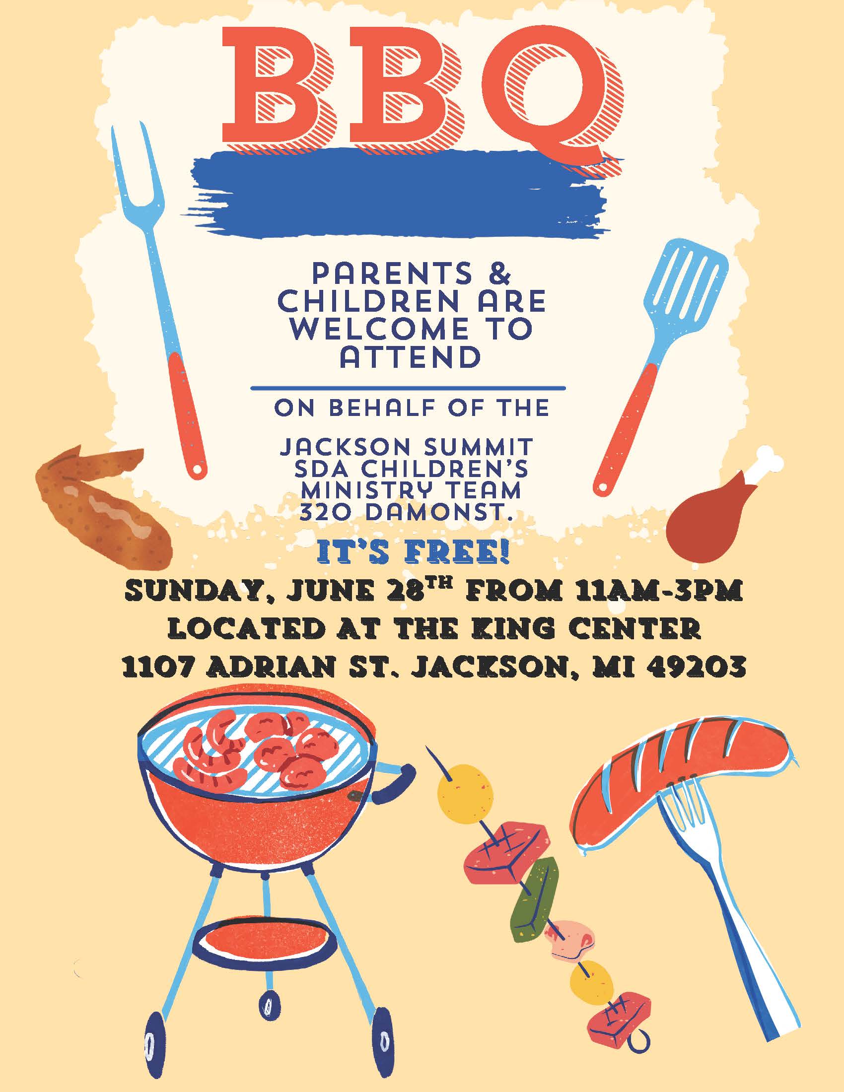 Free Community BBQ Hosted by Summit SDA Children’s Ministry